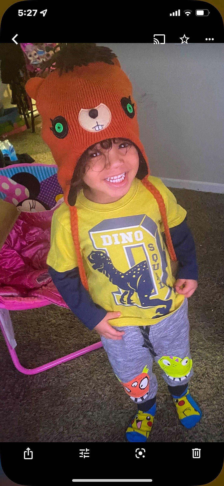 Christian joined the competition — help win amazing prizes! baby_toddler_clothing, baseball_cap, beanie, cap, child, cool, costume, costume_hat, fashion_accessory, fun, happy, headwear, hoodie, joy, laugh, magenta, person, personal_protective_equipment, sleeve, smile