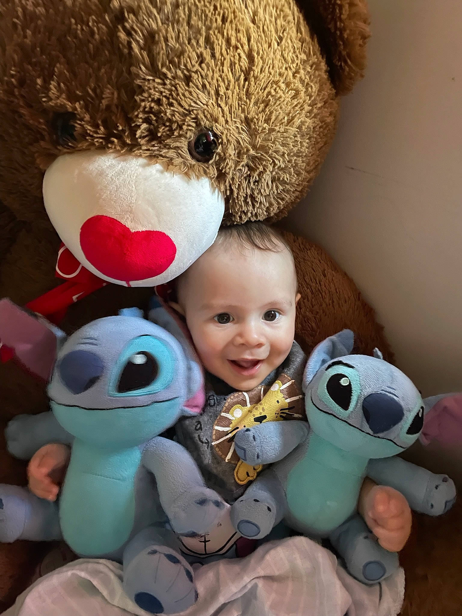 Domenic joined the competition — help win amazing prizes! baby_toddler_clothing, cheek, eye, facial_expression, finger, fun, happy, head, mammal, nose, organ, people, person, pink, product, skin, smile, textile, toy, vertebrate