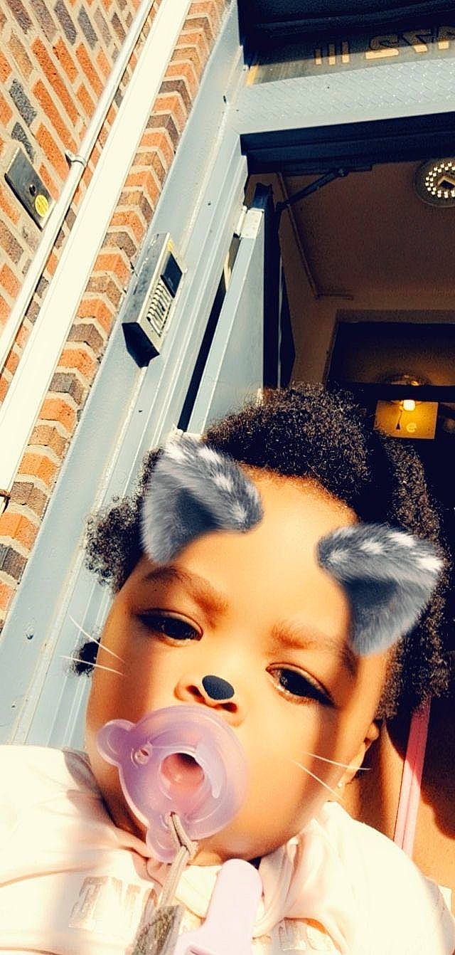 Jasmin is registered to the contest to win money with this photo: baby, black_hair, cheek, child, ear, eyebrow, eyelash, eyewear, fashion_accessory, flash_photography, fun, fur, happy, lip, nose, person, room, selfie, skin, toddler