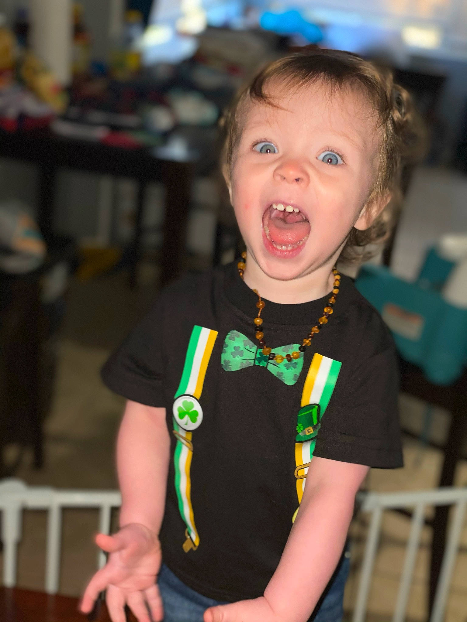 Atticus is registered to the contest to win money with this photo: baby, baby_toddler_clothing, chair, cheek, child, eyelash, face, fun, hair, happy, head, iris, jewellery, neck, party, pattern, person, sitting, sleeve, t_shirt