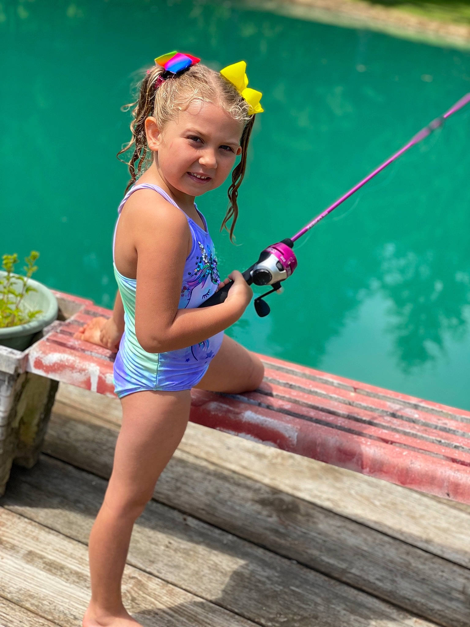 Laneya joined the competition — help win amazing prizes! barefoot, child, electric_blue, event, fashion_accessory, fishing_rod, flip_flops, fun, happy, human_body, human_leg, leisure, people_in_nature, person, personal_protective_equipment, recreation, sandal, smile, thigh, toddler