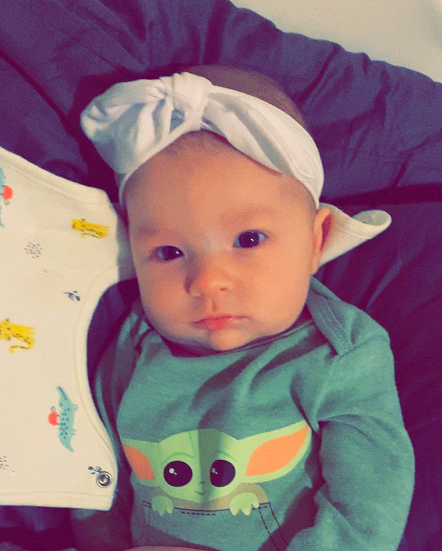 Annsleigh joined the competition — help win amazing prizes! baby, baby_toddler_clothing, cap, cheek, child, chin, clothing, electric_blue, eye, eyebrow, fashion_accessory, happy, hat, headwear, iris, lip, person, pink, skin, sleeve