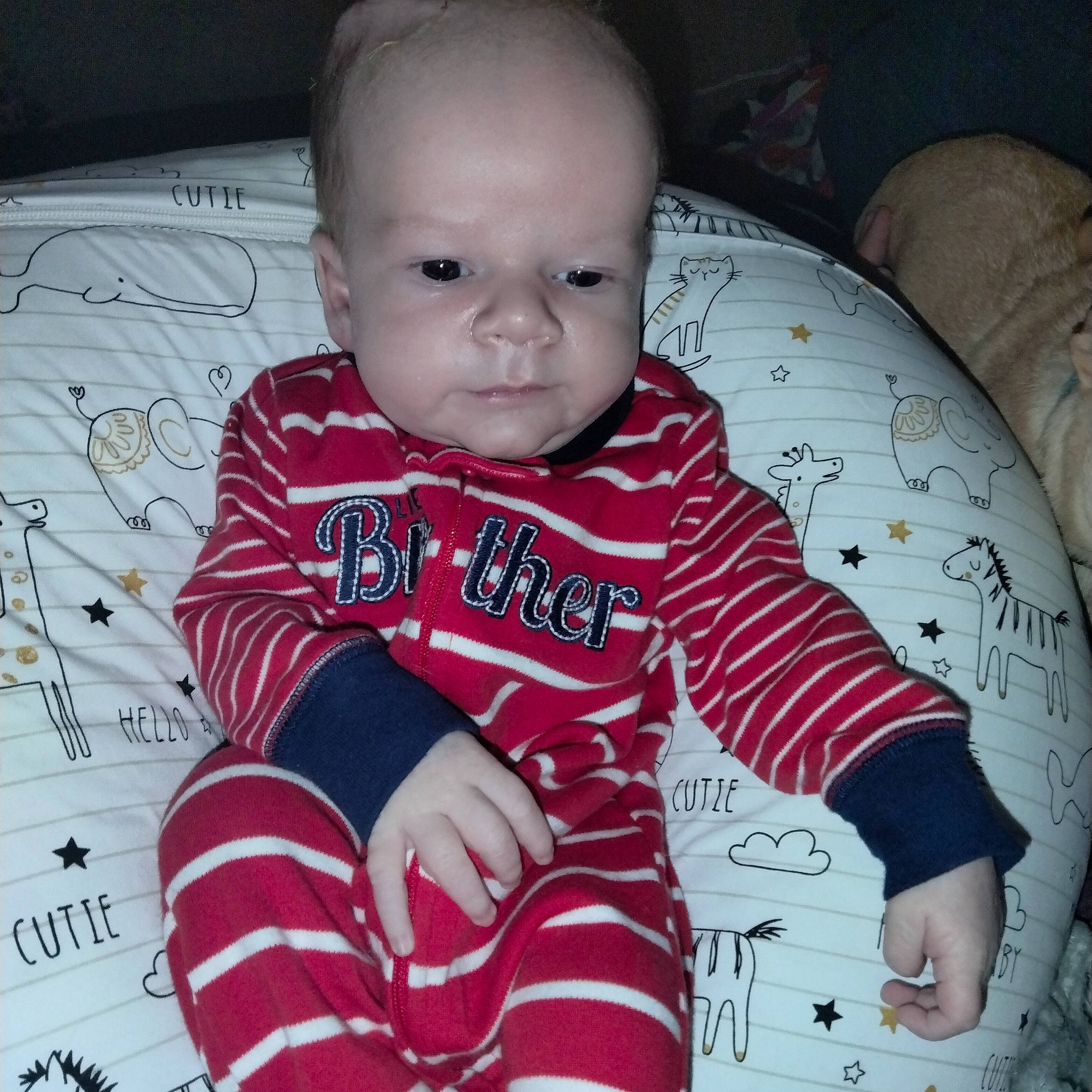 Deonte joined the competition — help win amazing prizes! arm, art, baby, baby_toddler_clothing, carmine, cheek, child, comfort, cool, finger, happy, iris, lip, long_sleeved_t_shirt, pattern, person, product, sitting, sleeve, t_shirt