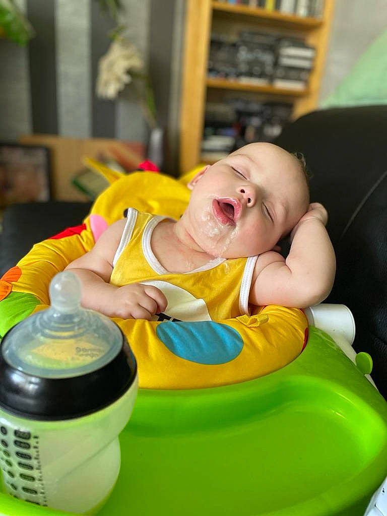Huxley joined the competition — help win amazing prizes! baby, baby_laughing, baby_products, baby_toddler_clothing, child, comfort, drinkware, event, facial_expression, fun, happy, leisure, lid, person, picture_frame, plastic_bottle, play, smile, toddler, water_bottle