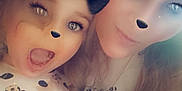 Serena participe au concours pour gagner de l'argent avec cette photo : child, adult, selfie, filter, ears, nose, sparkles, cookie, bite, happy, smile, long_hair, polka_dot, clothing, indoor, face, fun, cute, playful, person