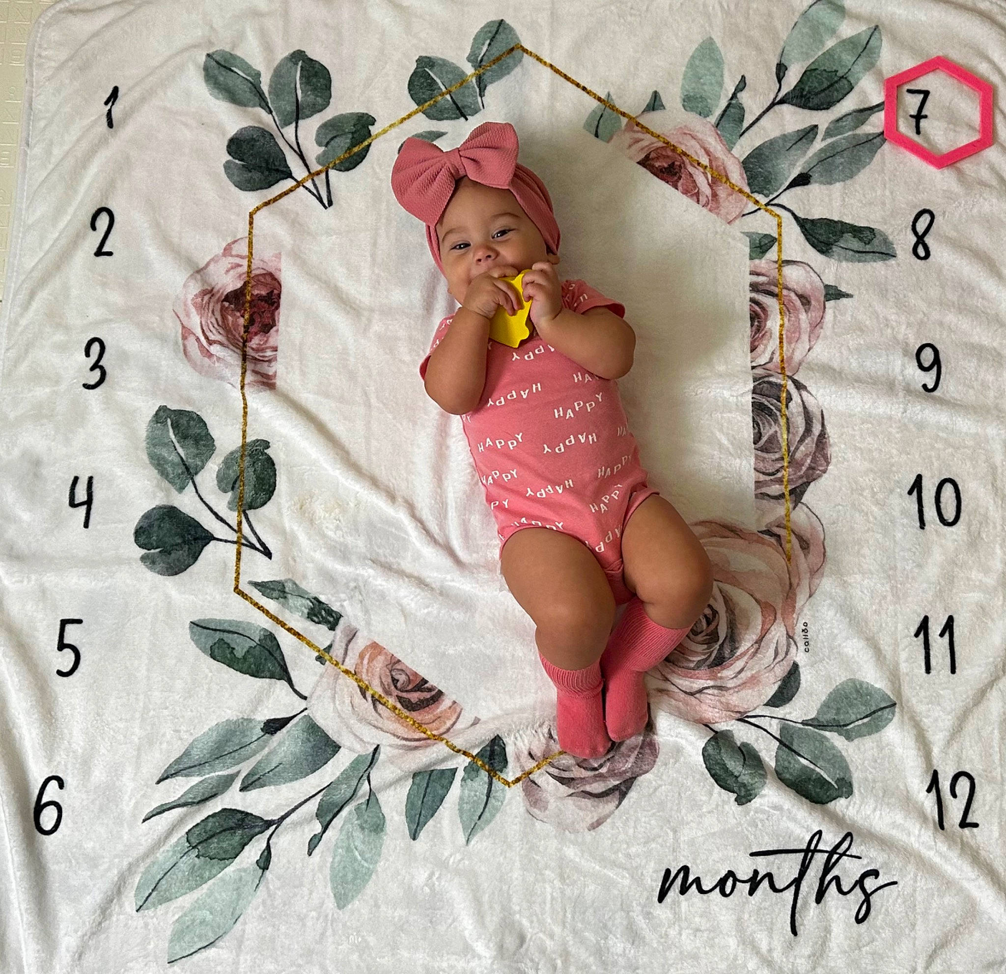 Makynzi is registered to the contest to win money with this photo: art, baby, baby_toddler_clothing, drawing, fedora, font, happy, hat, headwear, illustration, linens, magenta, pattern, peach, person, petal, pink, plant, sleeve, textile