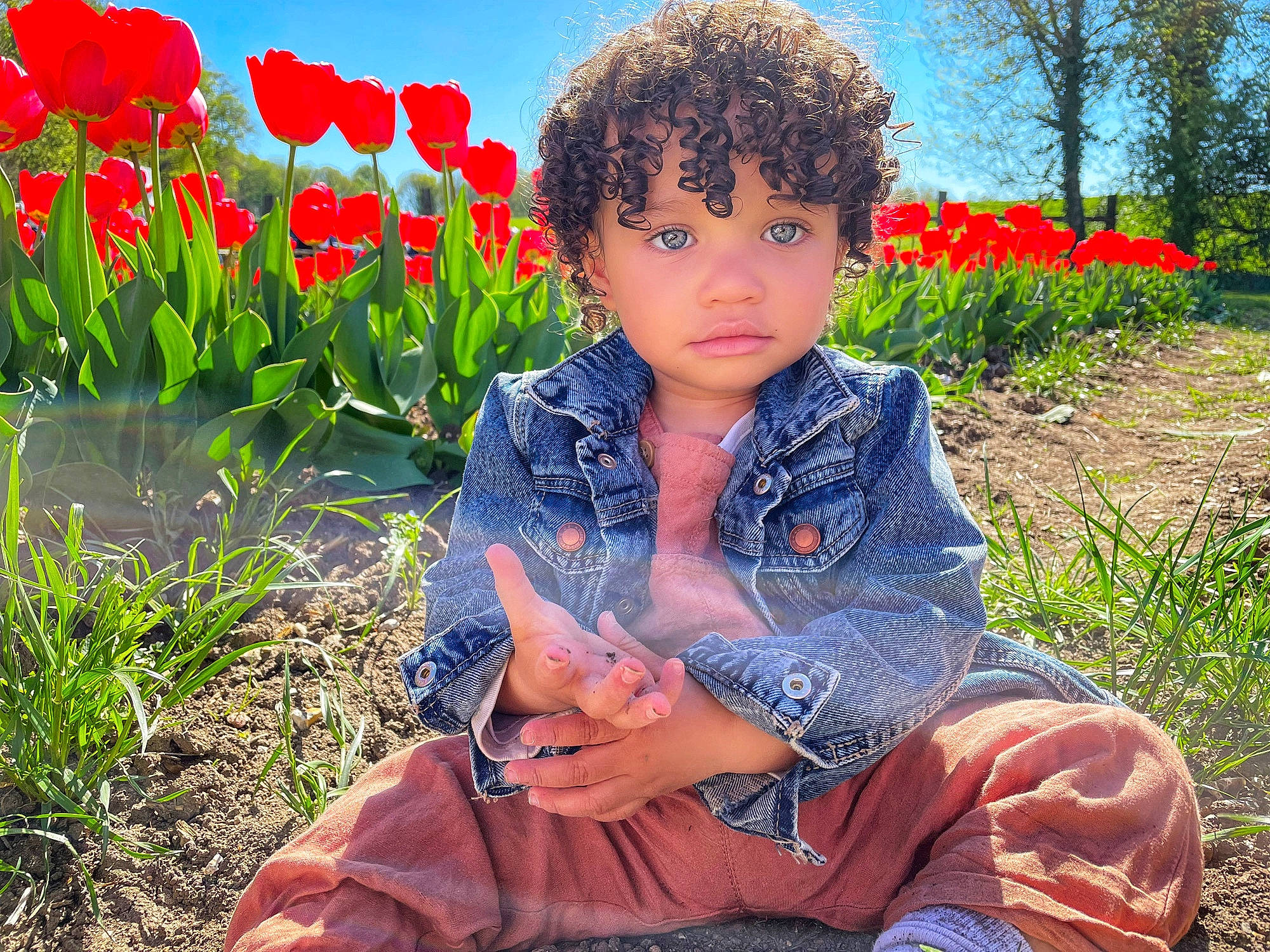 Nell participe au concours pour gagner de l'argent avec cette photo : adaptation, clothing, eye, flower, grass, grass_family, grassland, happy, leaf, leisure, meadow, nature, people, people_in_nature, person, petal, photograph, plant, sky, toddler