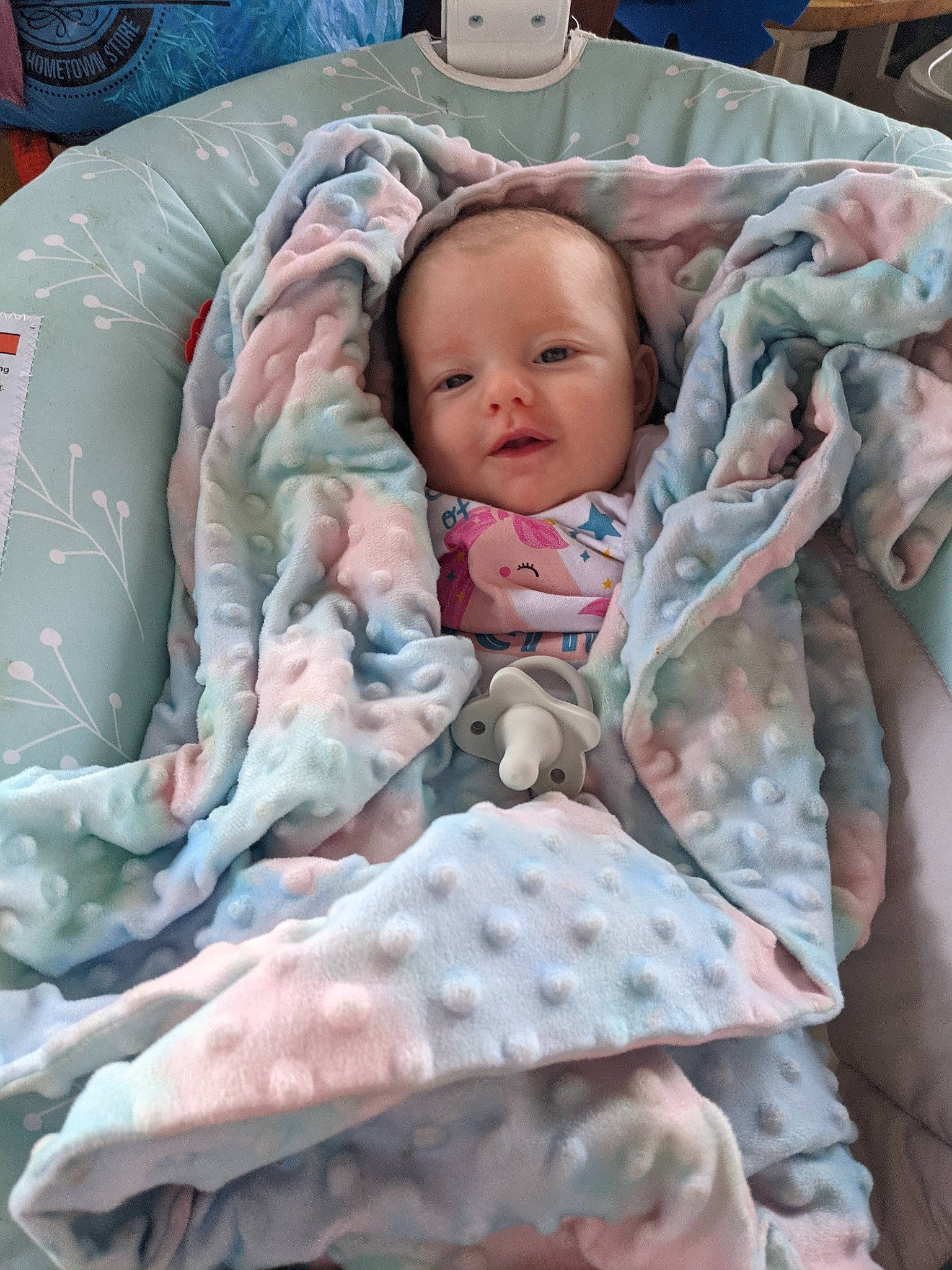 Anora joined the competition — help win amazing prizes! baby, baby_products, baby_safety, baby_sleeping, baby_toddler_clothing, bedding, cheek, child, comfort, eye, infant_bed, linens, pattern, person, pink, product, room, skin, sleeve, textile