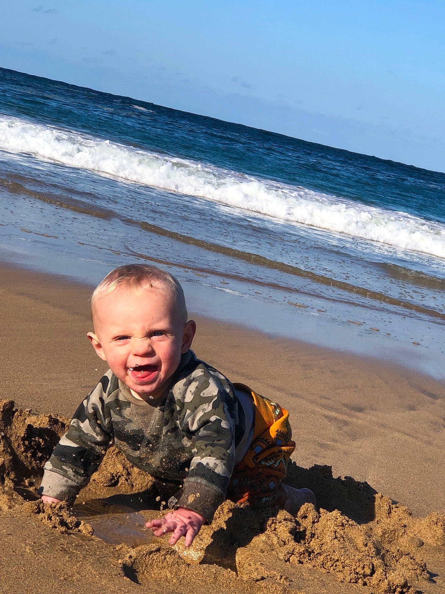Malakye is registered to the contest to win money with this photo: beach, child, coast, fun, ocean, person, play, sand, sea, shore, smile, toddler, vacation