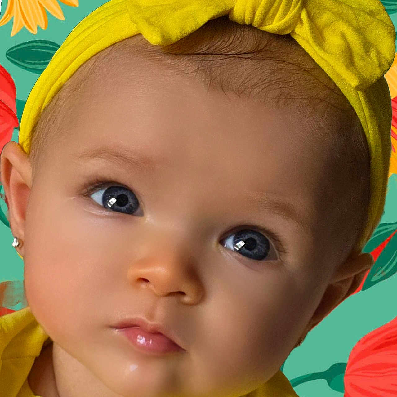 Ariana joined the competition — help win amazing prizes! accessories, baby, bandana, bonnet, cap, clothing, earring, face, frown, happy, hat, head, headband, jewelry, newborn, person, photography, portrait, sad, smile