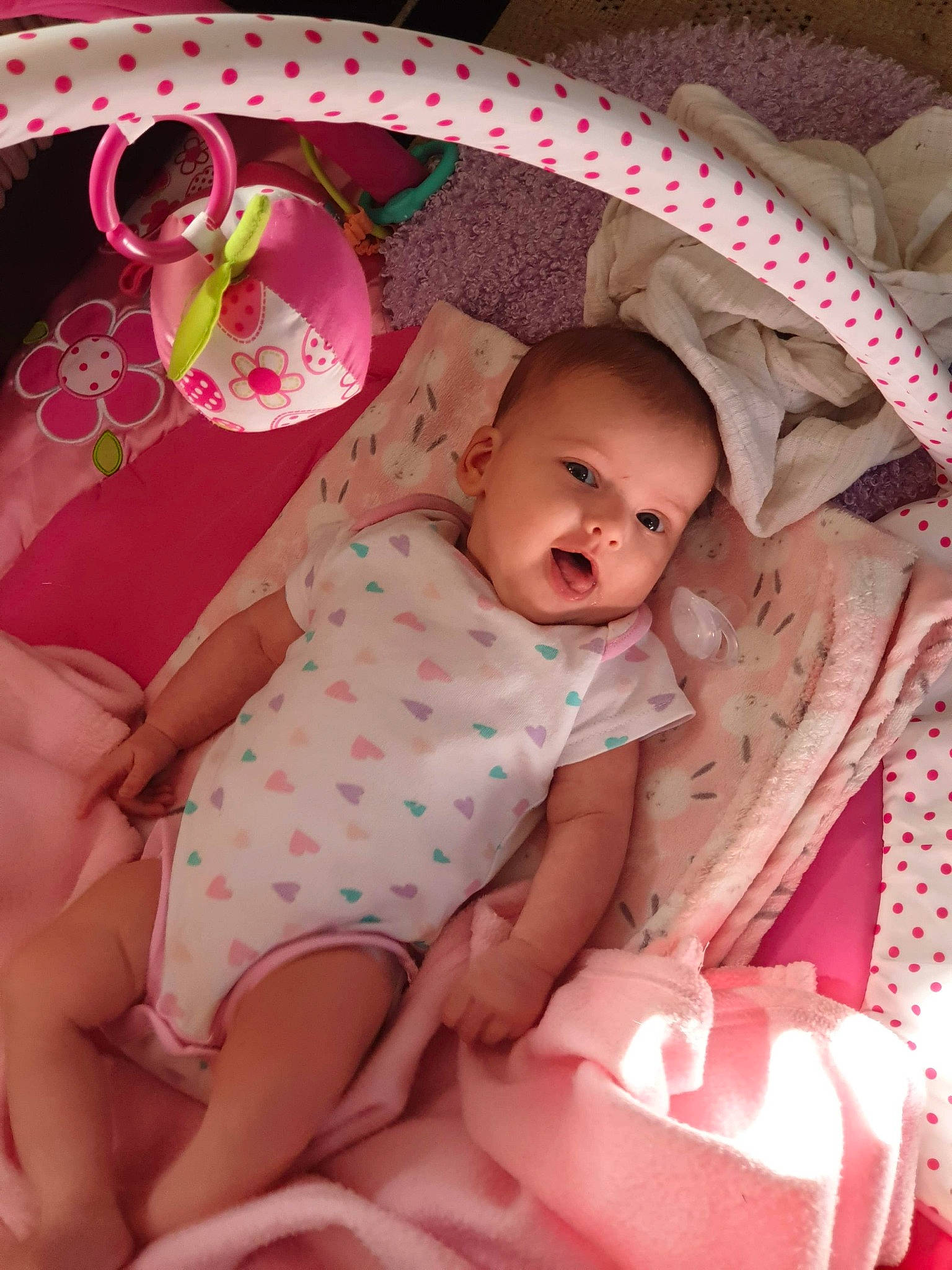 Honey is registered to the contest to win money with this photo: baby, baby_products, child, linens, person, pink, product, skin, textile, toddler