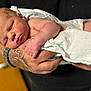 Colton joined the competition — help win amazing prizes! newborn, baby, sleeping, tattoo, arms, hand, skin, cloth, wrapping, person, infant, closeup, peaceful, soft, pink, cute, portrait, human, resting, tender