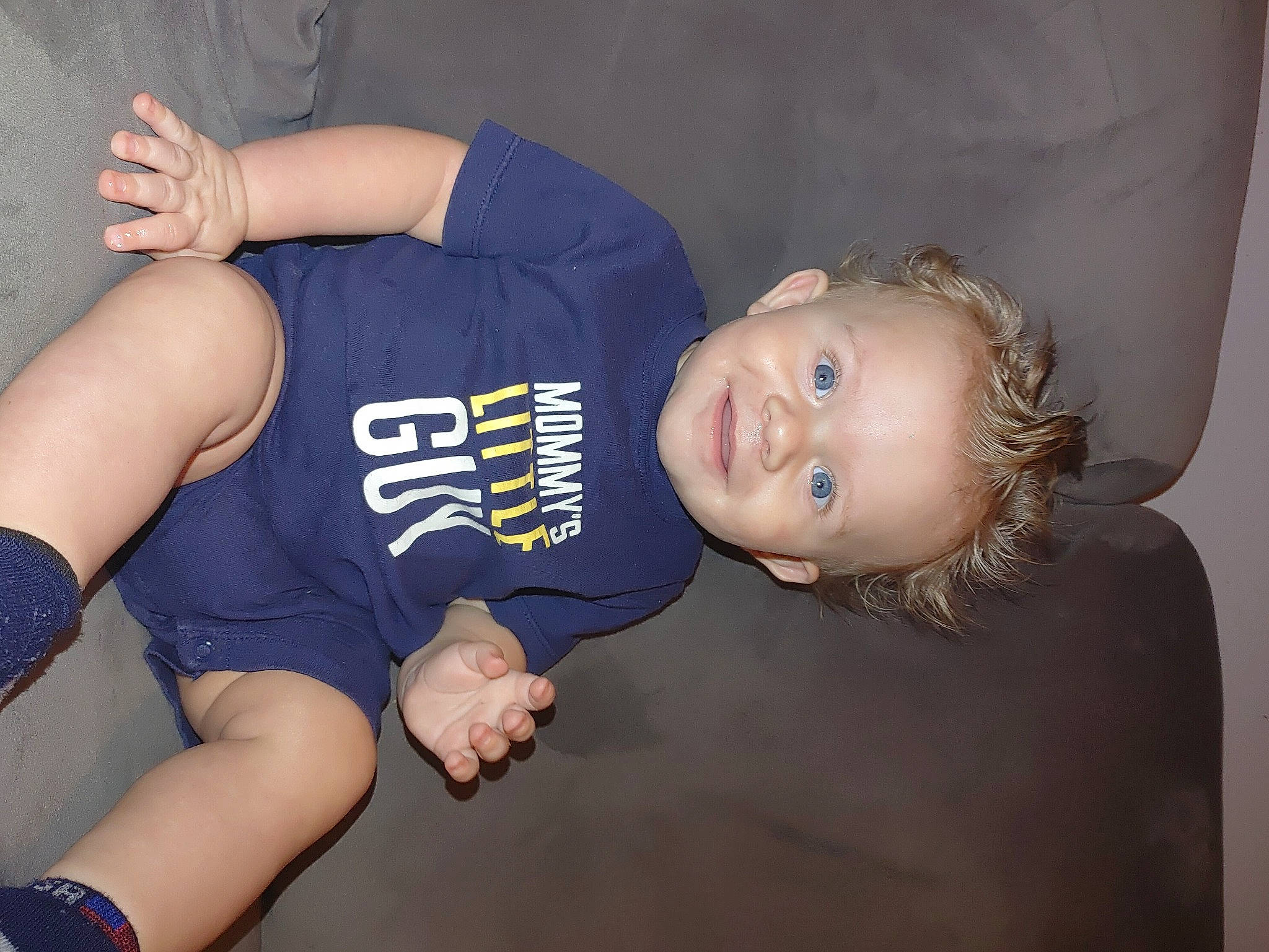 Bryan is registered to the contest to win money with this photo: abdomen, baby_toddler_clothing, cheek, chest, elbow, finger, flash_photography, hand, happy, human_leg, joint, joy, knee, leg, neck, people, person, sleeve, smile, thigh