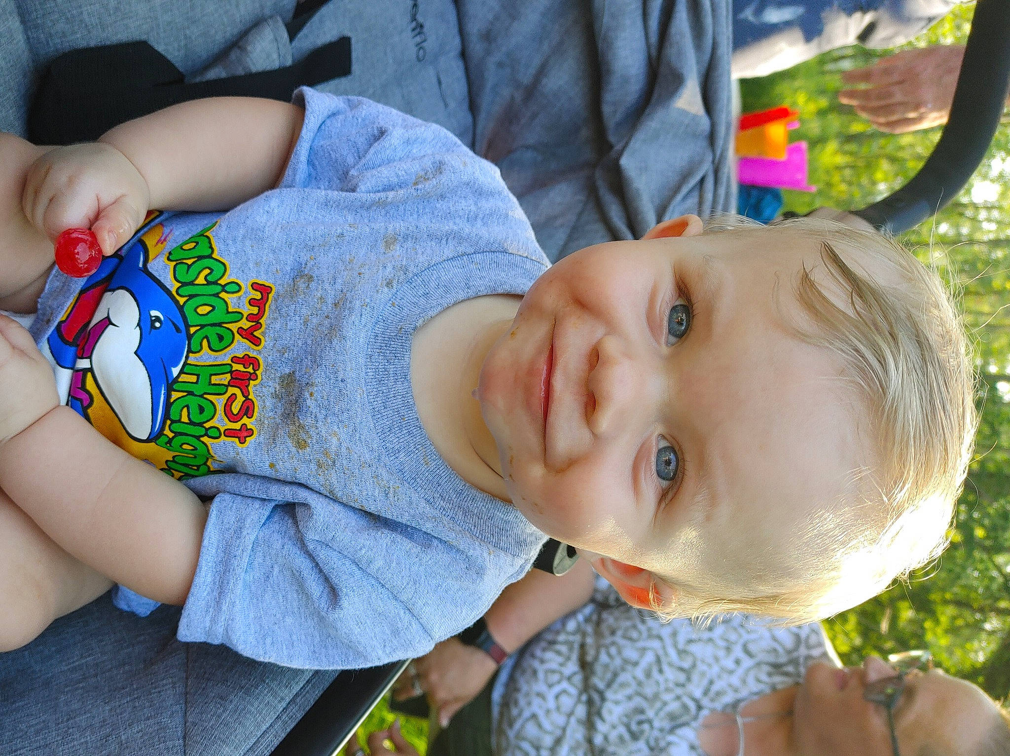 Bryan joined the competition — help win amazing prizes! baby_toddler_clothing, cheek, cool, face, finger, fun, grass, hairstyle, hand, happy, head, human_body, iris, joy, lip, mouth, nose, person, plant, skin