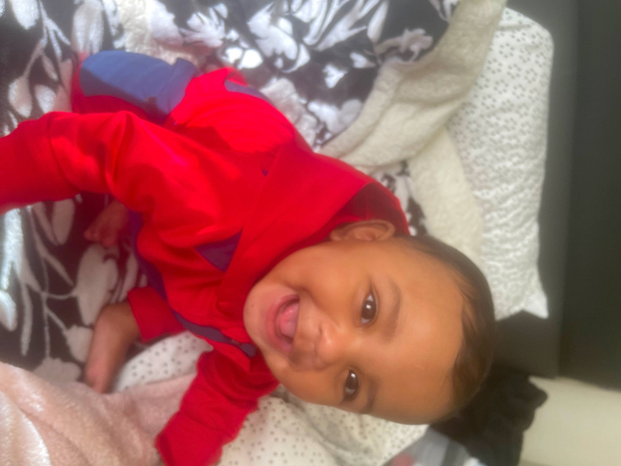 Amiri joined the competition — help win amazing prizes! baby, carmine, cheek, child, comfort, event, face, fun, happy, head, joy, nose, person, room, smile, toddler, tree