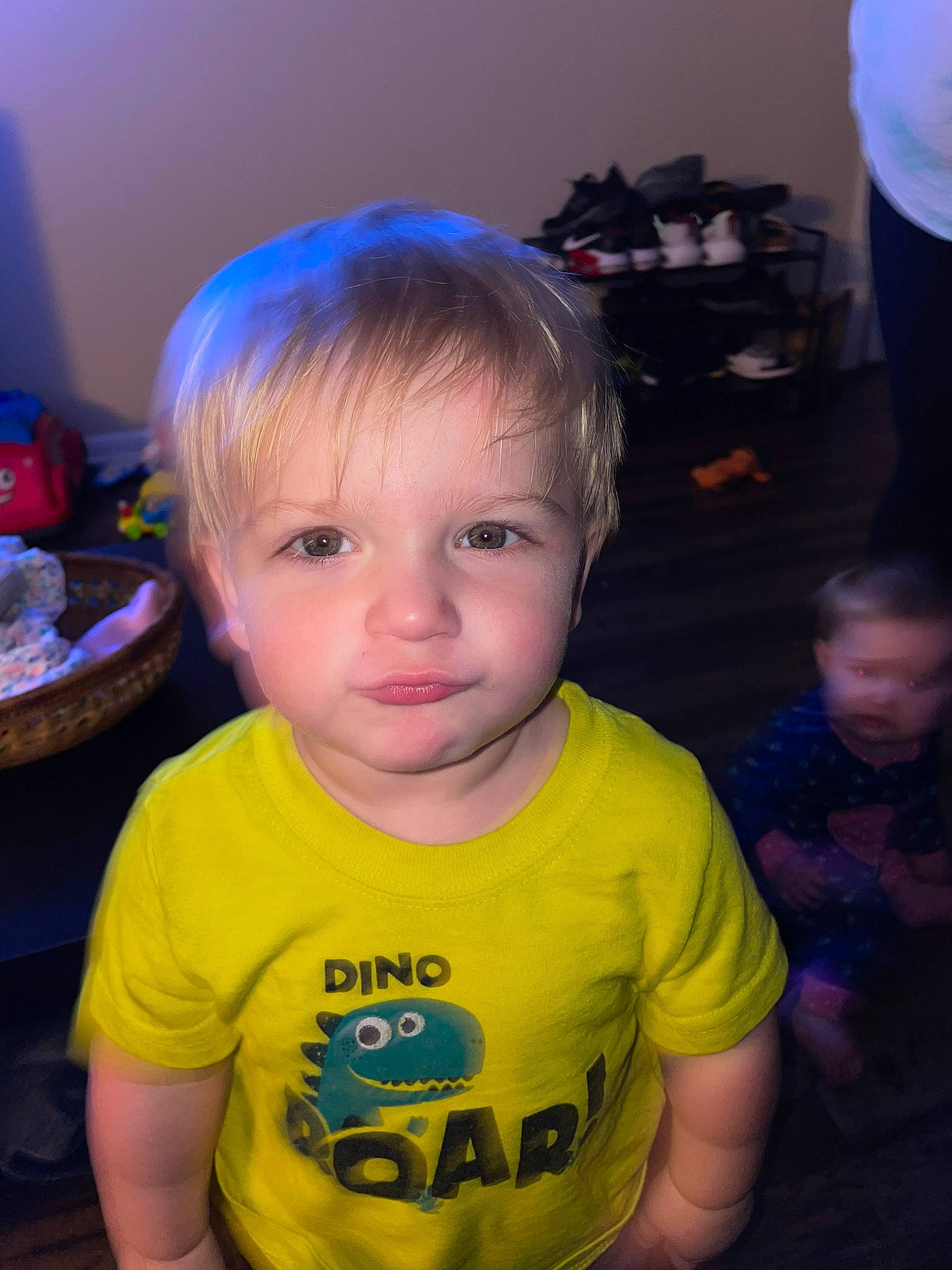 Brantley joined the competition — help win amazing prizes! baby_toddler_clothing, blue, cheek, child, ear, electric_blue, event, eyelash, forehead, fun, hairstyle, happy, iris, mouth, nose, person, sitting, skin, sleeve, t_shirt