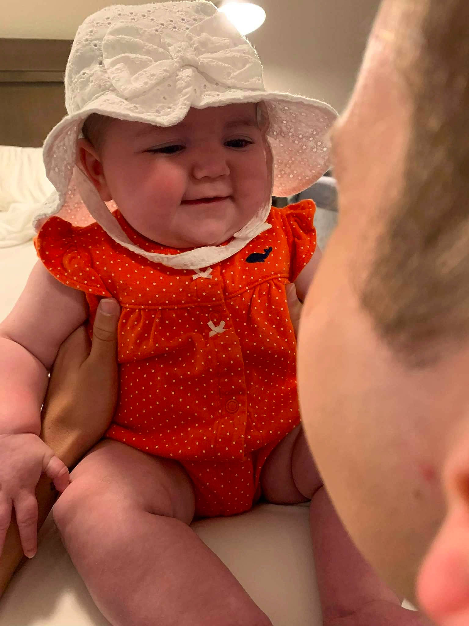 Brya joined the competition — help win amazing prizes! baby, baby_toddler_clothing, cap, cheek, chin, eye, gesture, happy, hat, headgear, headwear, human, human_body, iris, lip, mouth, neck, nose, person, skin