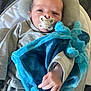 élio participe au concours pour gagner de l'argent avec cette photo : baby, pacifier, blanket, blue, grey_clothing, infant, cushion, bed, sleepy, hand, face, head, comfort, soft_toy, newborn, portrait, resting, indoor, child, cute