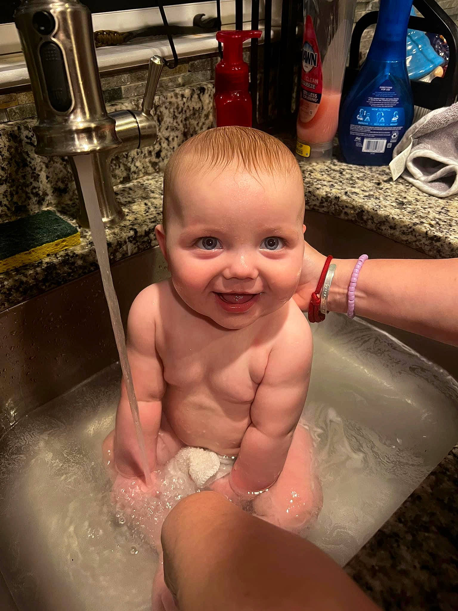 Nathaniel is registered to the contest to win money with this photo: baby_bathing, bathing, bathroom, cheek, chest, finger, fun, hand, happy, joy, leg, leisure, mouth, muscle, nose, organ, person, skin, smile, thumb
