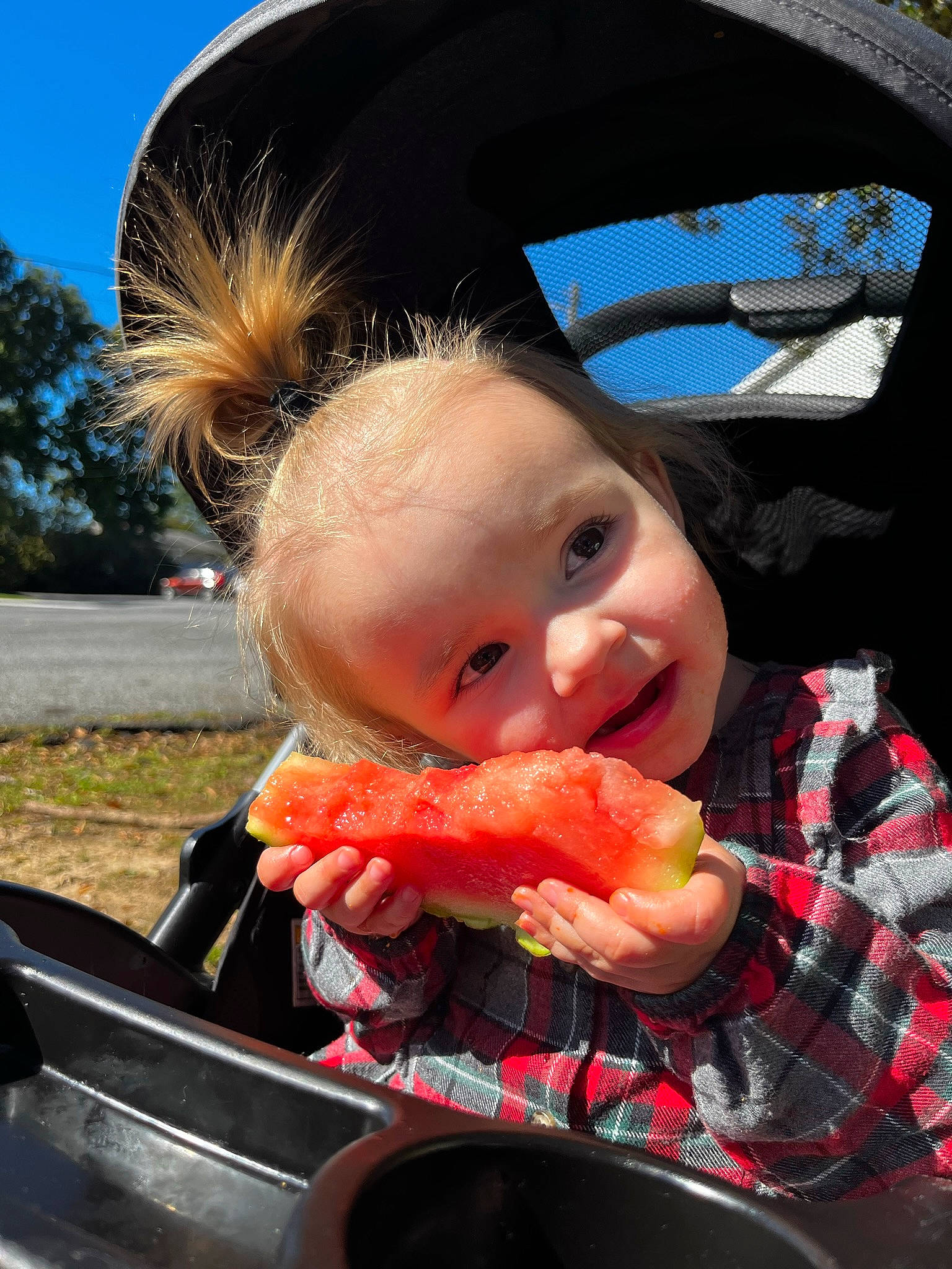 Kora joined the competition — help win amazing prizes! child, citrullus, cooking, cuisine, dish, fashion_accessory, food, food_craving, fruit, ingredient, melon, natural_foods, person, plant, produce, recipe, sky, tartan, toddler, vegetable