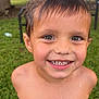 child, smiling, wet, outdoor, grass, playground, happy, face, boy, summer, nature, background, expression, portrait, skin, eyes, hair, water, fun, daylight