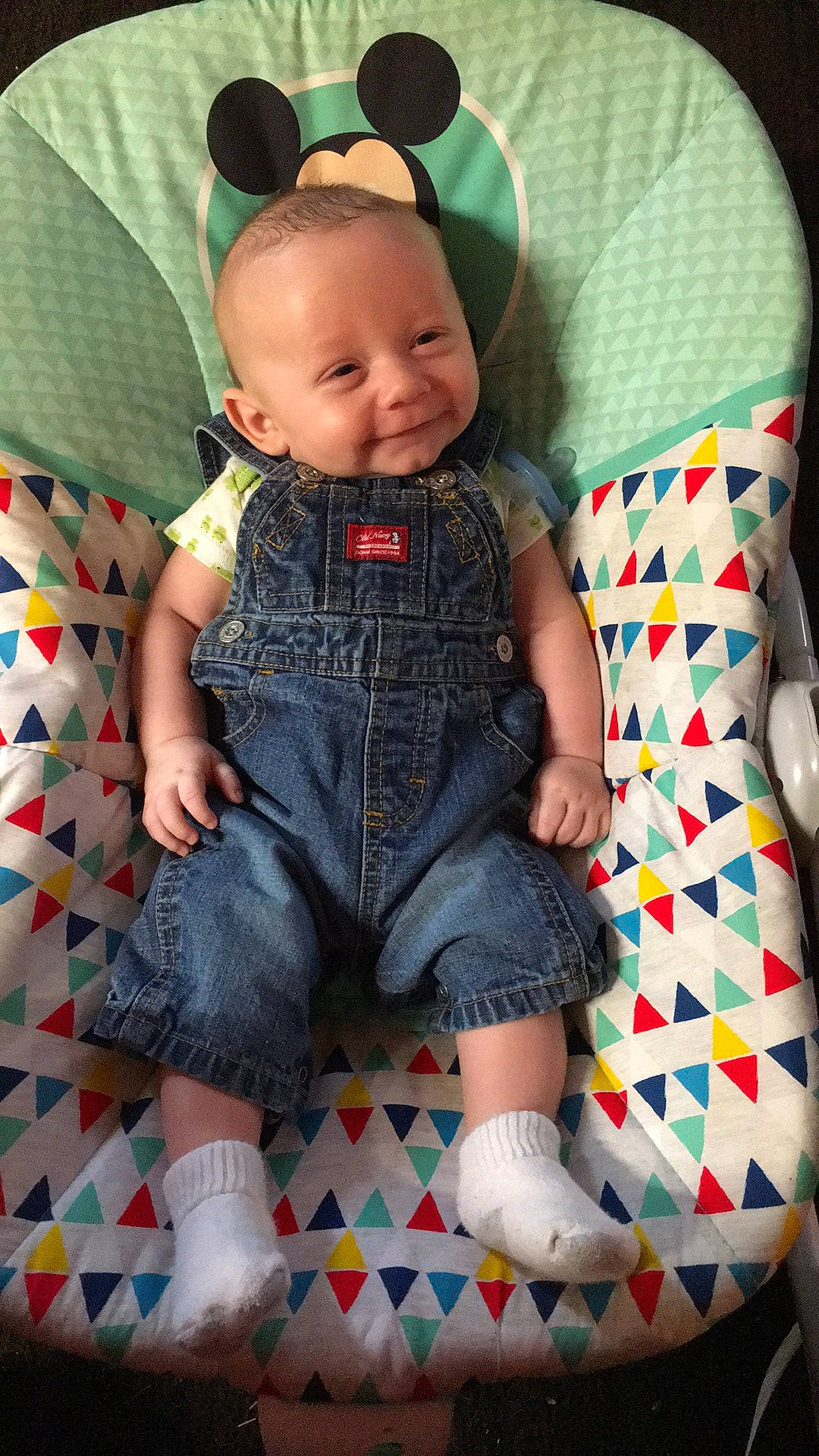 Caleb joined the competition — help win amazing prizes! baby, baby_toddler_clothing, child, joy, pattern, person, plaid, sitting, toddler