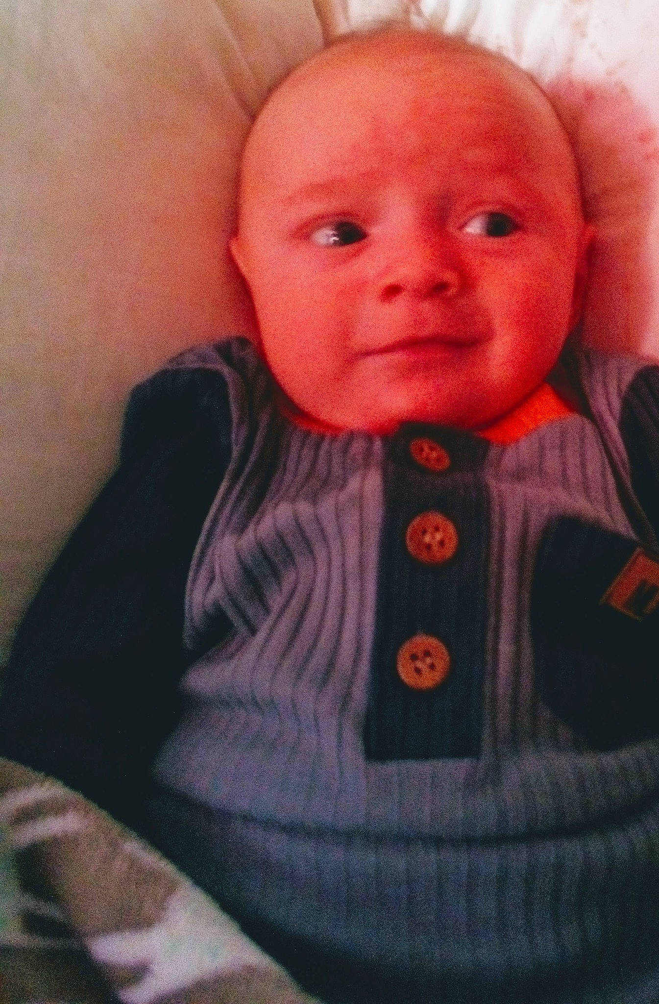 Jeremiah Clark joined the competition — help win amazing prizes! baby, baby_products, baby_toddler_clothing, cheek, child, comfort, eyelash, happy, iris, linens, lip, magenta, mouth, nose, person, room, sitting, skin, sleeve, smile