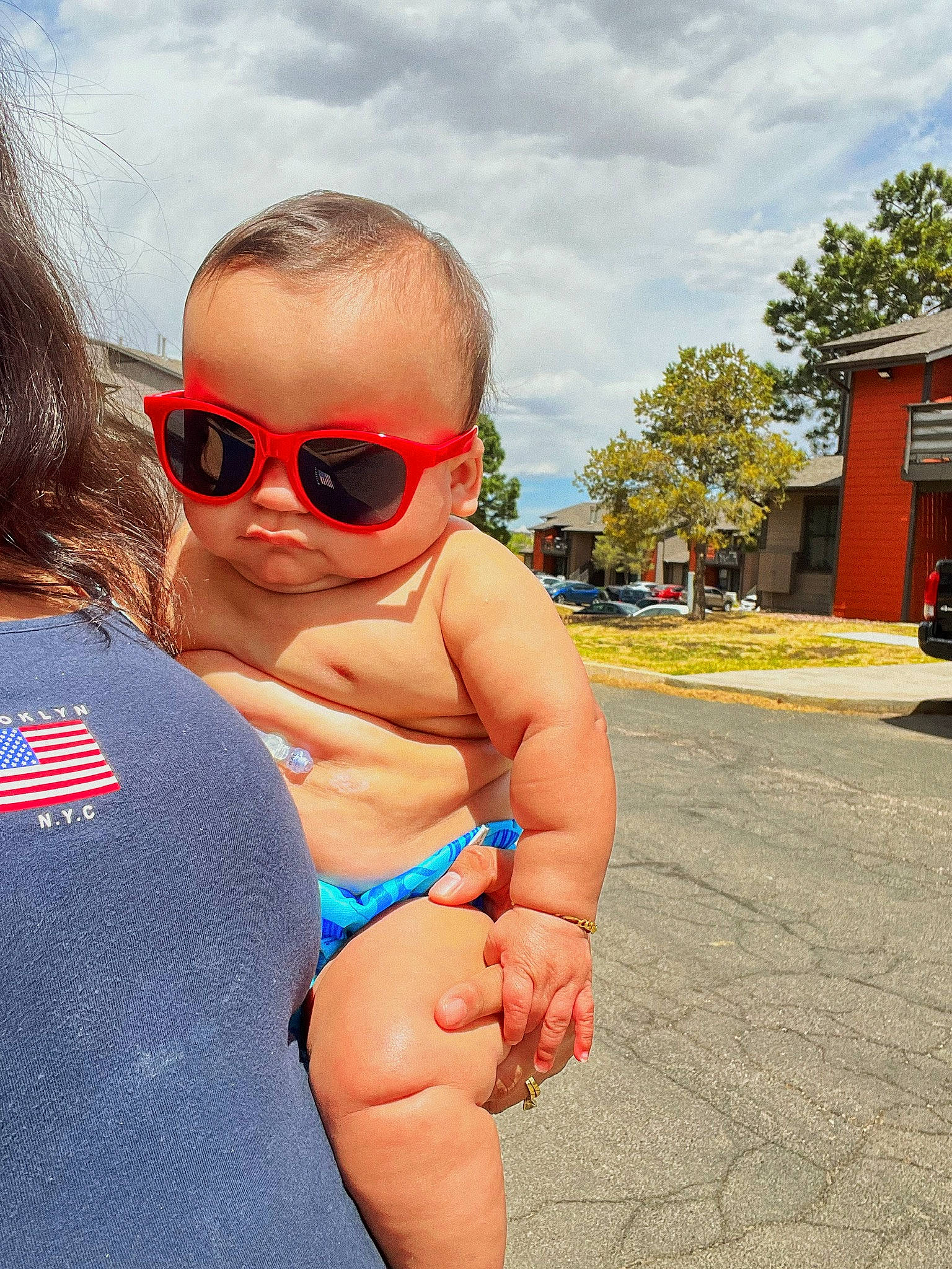 Kian joined the competition — help win amazing prizes! chest, cloud, eyewear, face, gesture, glasses, goggles, hand, happy, headgear, leisure, person, sky, sunglasses, swimwear, thigh, tree, trunk, undergarment, underpants