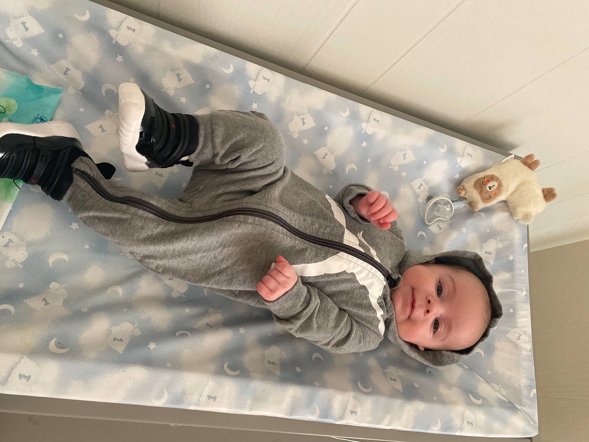 Draco is registered to the contest to win money with this photo: art, baby, baby_products, baby_safety, baby_toddler_clothing, bed, bedding, ceiling, child, comfort, flooring, illustration, linens, mural, nap, painting, person, room, toddler, visual_arts