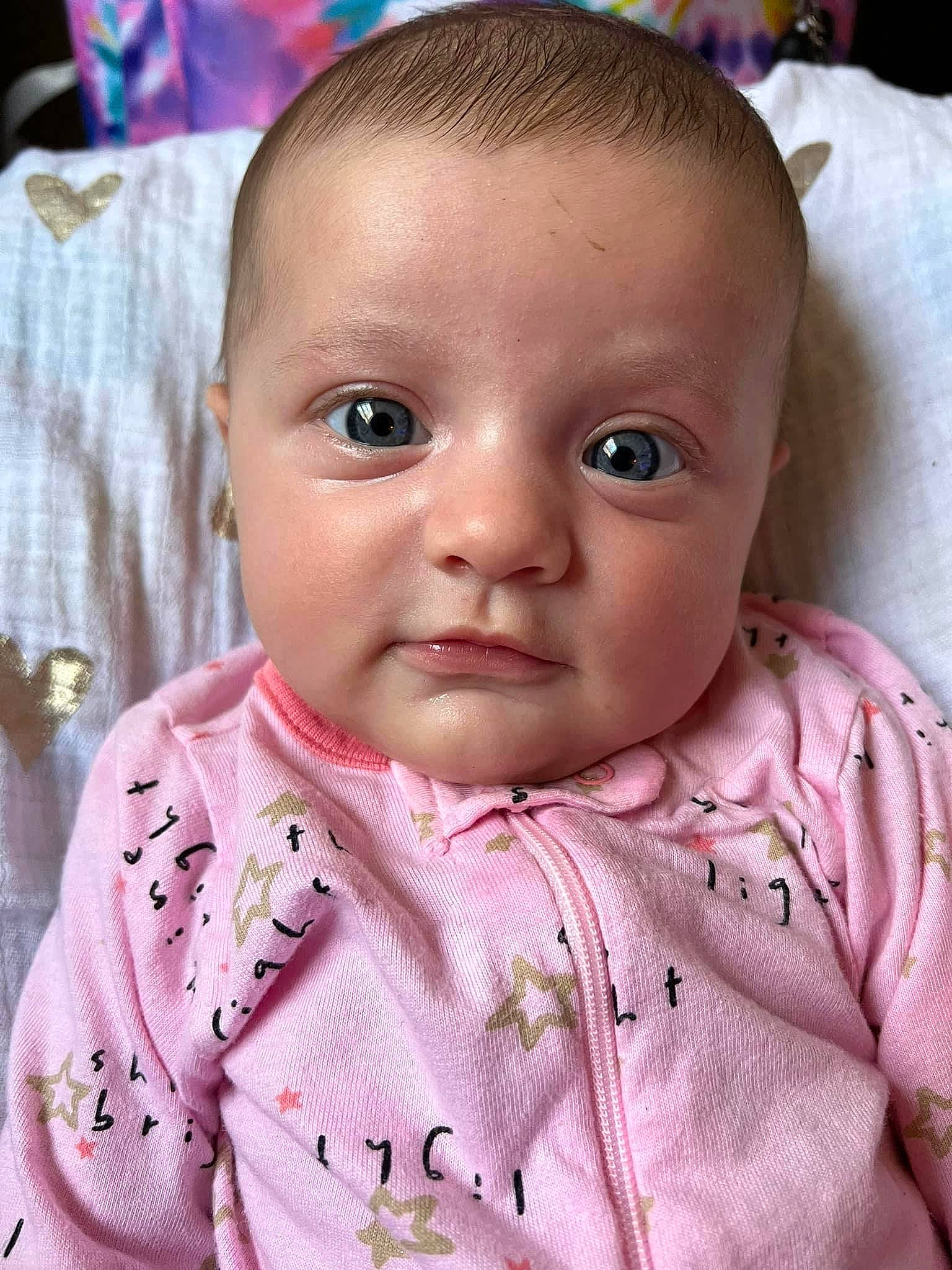 Adaline joined the competition — help win amazing prizes! baby, baby_toddler_clothing, cheek, chin, ear, eyebrow, eyelash, face, facial_expression, forehead, hairstyle, head, human, lip, mouth, nose, organ, person, product, skin