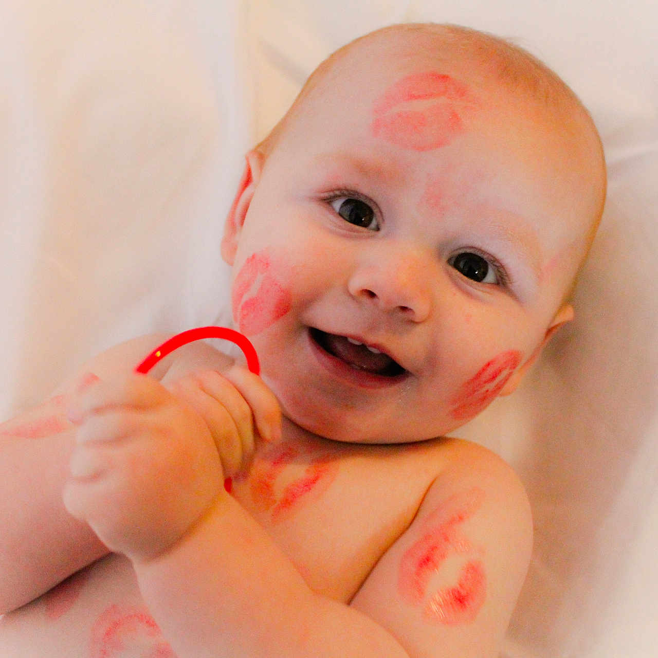 Everett joined the competition — help win amazing prizes! baby, babylaughing, bodypart, cosmetics, face, finger, hand, happy, head, laughing, lipstick, mouth, newborn, person, photography, portrait, skin, smile, teeth, wrist