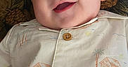 Valentino joined the competition — help win amazing prizes! baby, smiling, infant, face, clothing, patterned_shirt, buttons, lying_down, portrait, happy, indoors, closeup, child, cute, skin, person, fabric, texture, background, head
