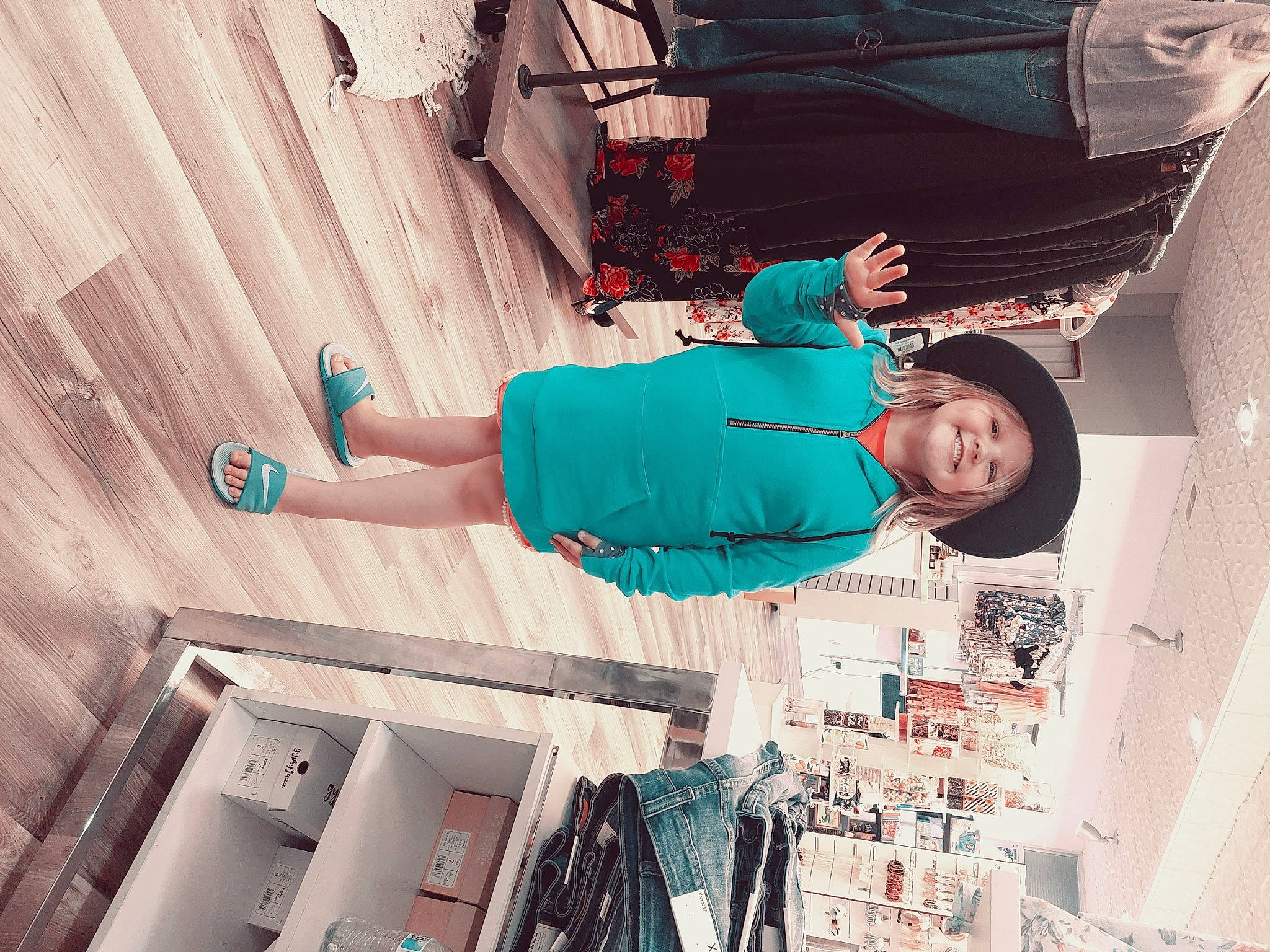 Emmalynn joined the competition — help win amazing prizes! building, elbow, electric_blue, fun, happy, headwear, human_leg, joy, machine, person, room, smile, t_shirt, thigh, travel, waist