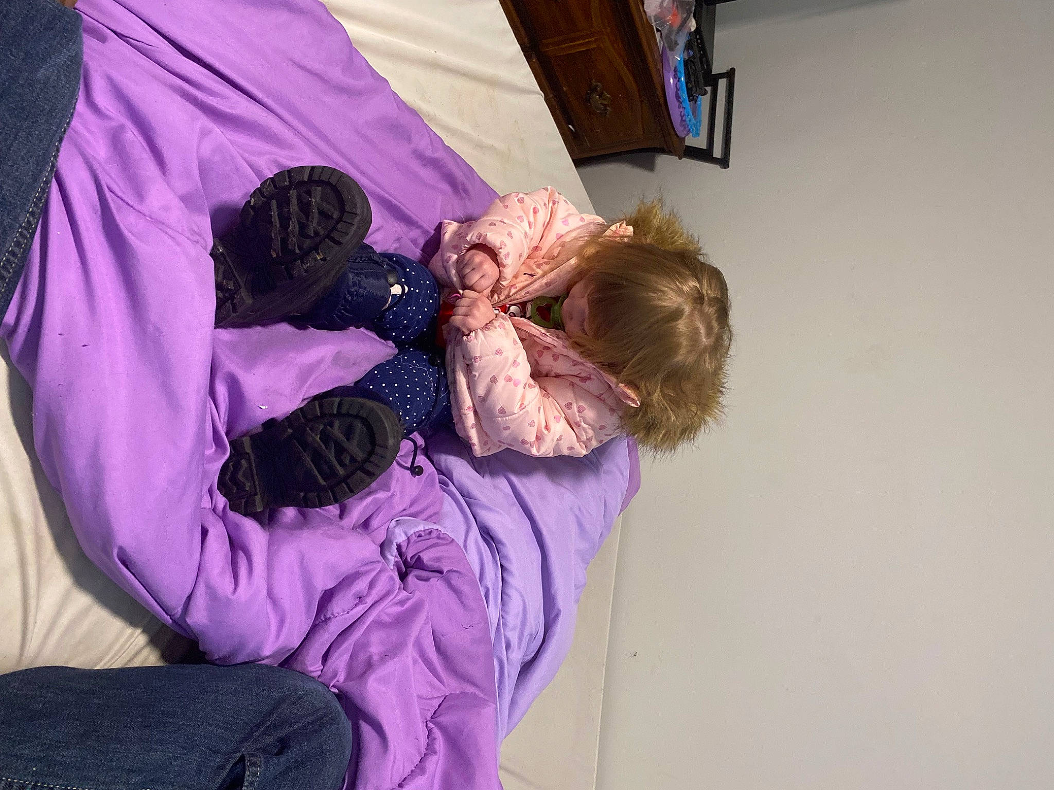 Lillian is registered to the contest to win money with this photo: child, comfort, event, fun, leisure, magenta, person, purple, recreation, room, sitting, toddler, violet, visual_arts