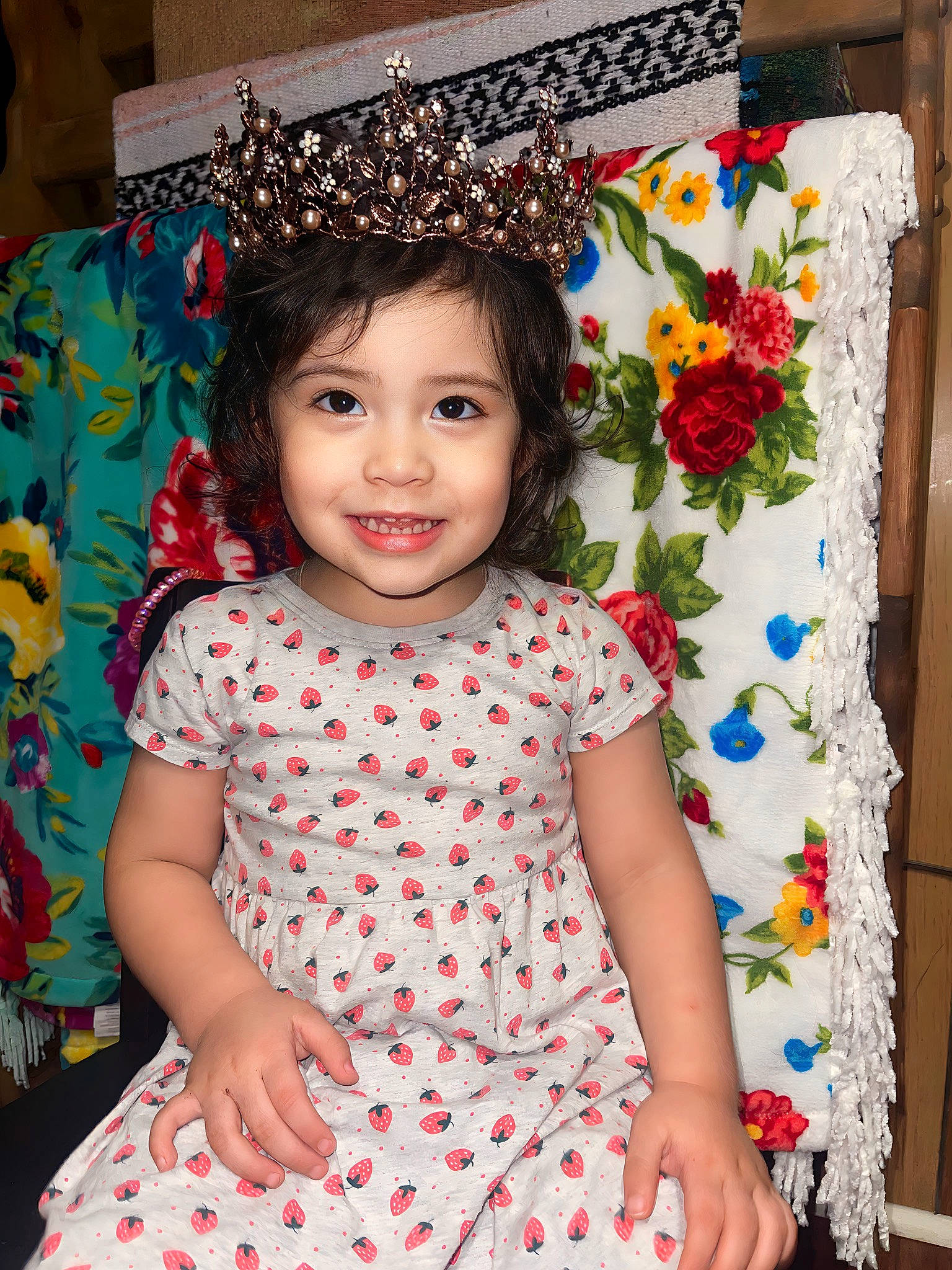 Izabella joined the competition — help win amazing prizes! baby_toddler_clothing, beauty, chair, child, day_dress, dress, event, eye, fashion, hair, happy, joy, pattern, person, pink, plant, skin, sleeve, smile, summer