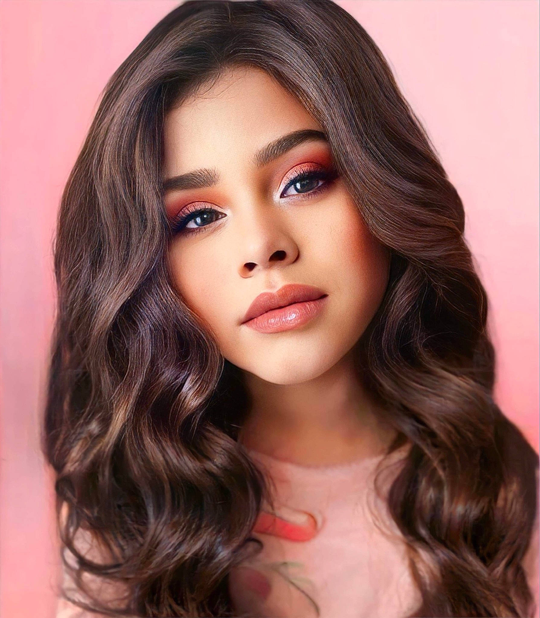 Ella is registered to the contest to win money with this photo: black_hair, cheek, chin, eye_liner, eye_shadow, eyebrow, eyelash, flash_photography, forehead, iris, jaw, layered_hair, lip, lipstick, liver, makeover, nose, person, skin, step_cutting