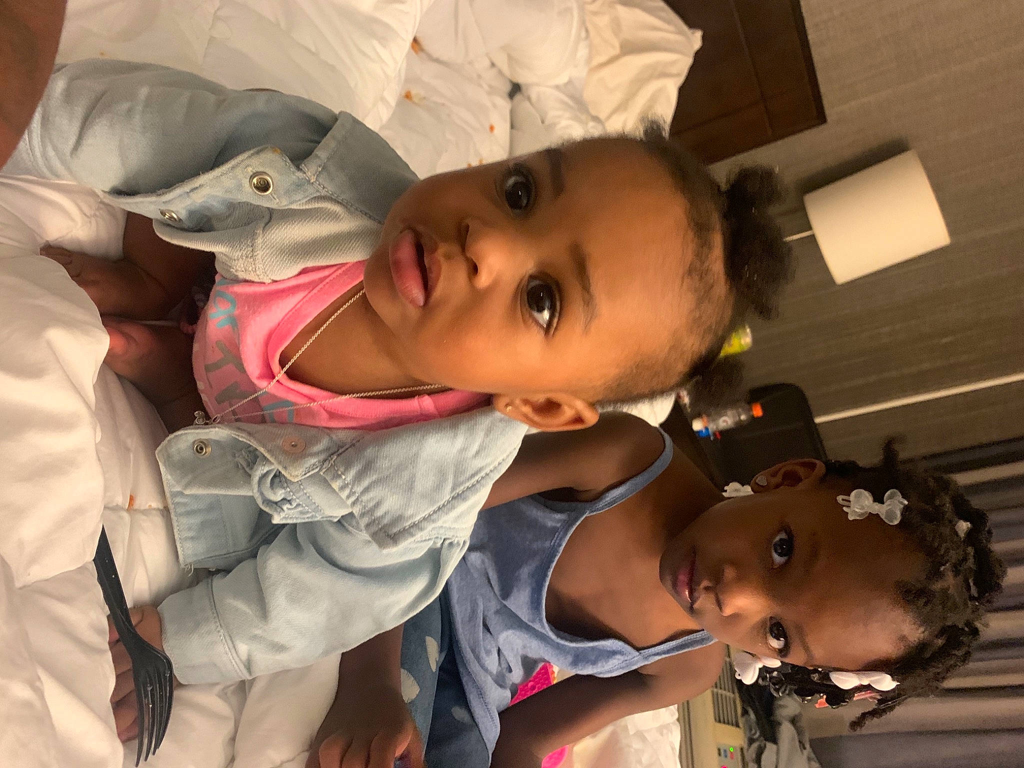 Maleah is registered to the contest to win money with this photo: baby, baby_products, cheek, child, chin, eyebrow, eyelash, facial_expression, fashion_accessory, fun, happy, hat, mouth, nose, person, room, skin, toddler, tradition