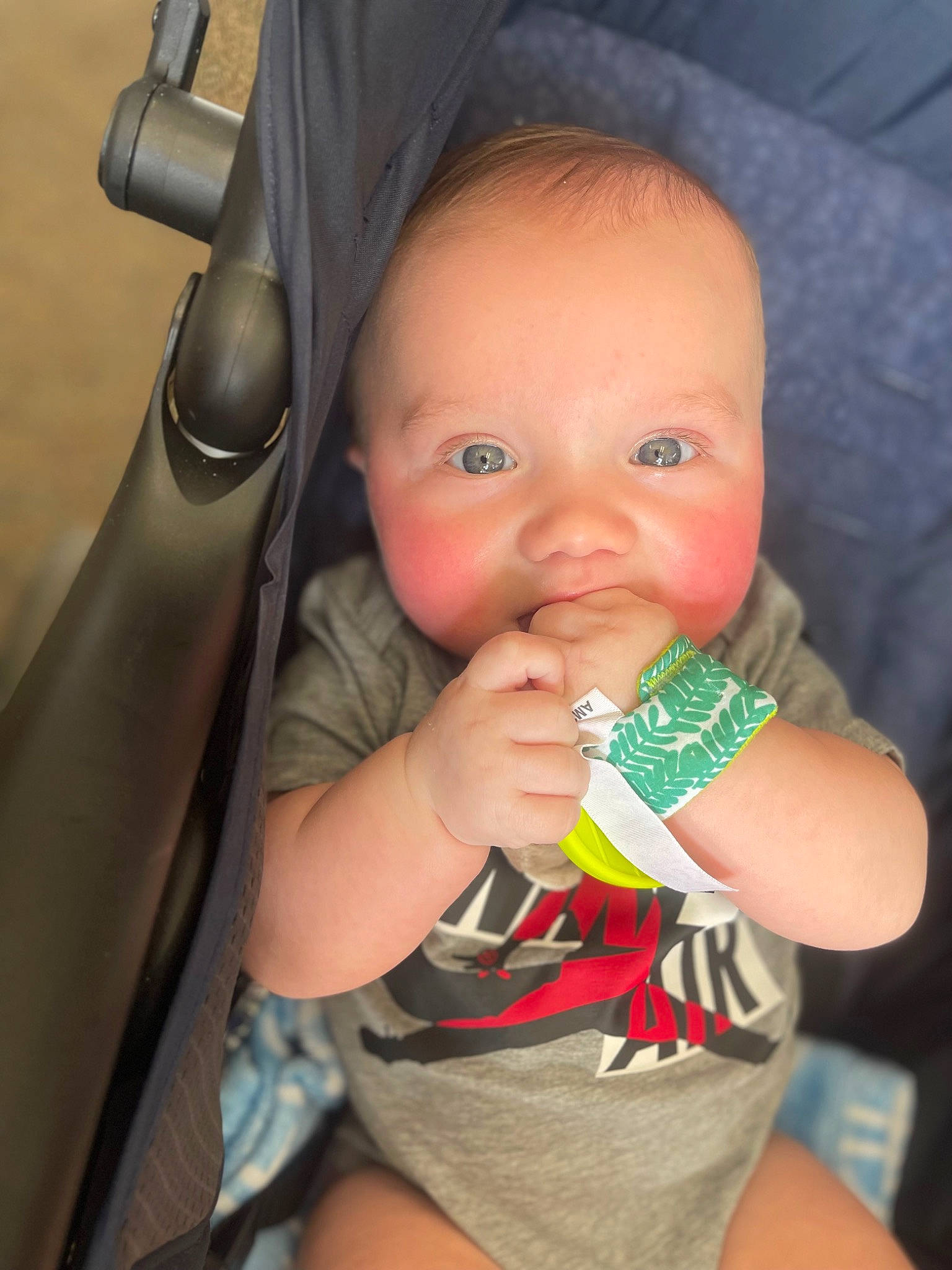 Killian is registered to the contest to win money with this photo: baby, baby_products, baby_toddler_clothing, cheek, child, drinkware, ear, eye, eyebrow, eyelash, gesture, happy, head, iris, lip, mouth, nose, person, skin, thumb