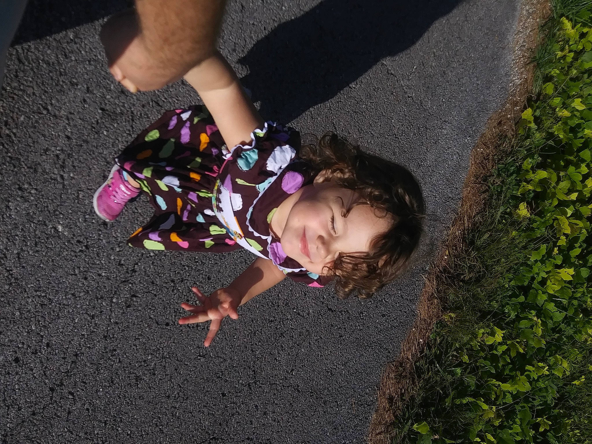 Jazzlyn joined the competition — help win amazing prizes! asphalt, calf, child, flooring, foot, fun, grass, grass_family, happy, human_body, human_leg, leisure, people_in_nature, person, plant, recreation, road_surface, soil, thigh, toddler