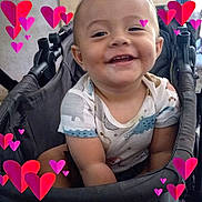 Perdo joined the competition — help win amazing prizes! baby, child, smiling, stroller, heart_graphics, cute, happy, infant, face, portrait, clothing, indoor, closeup, joyful, sitting, love, adorable, cute_expression, people, childhood