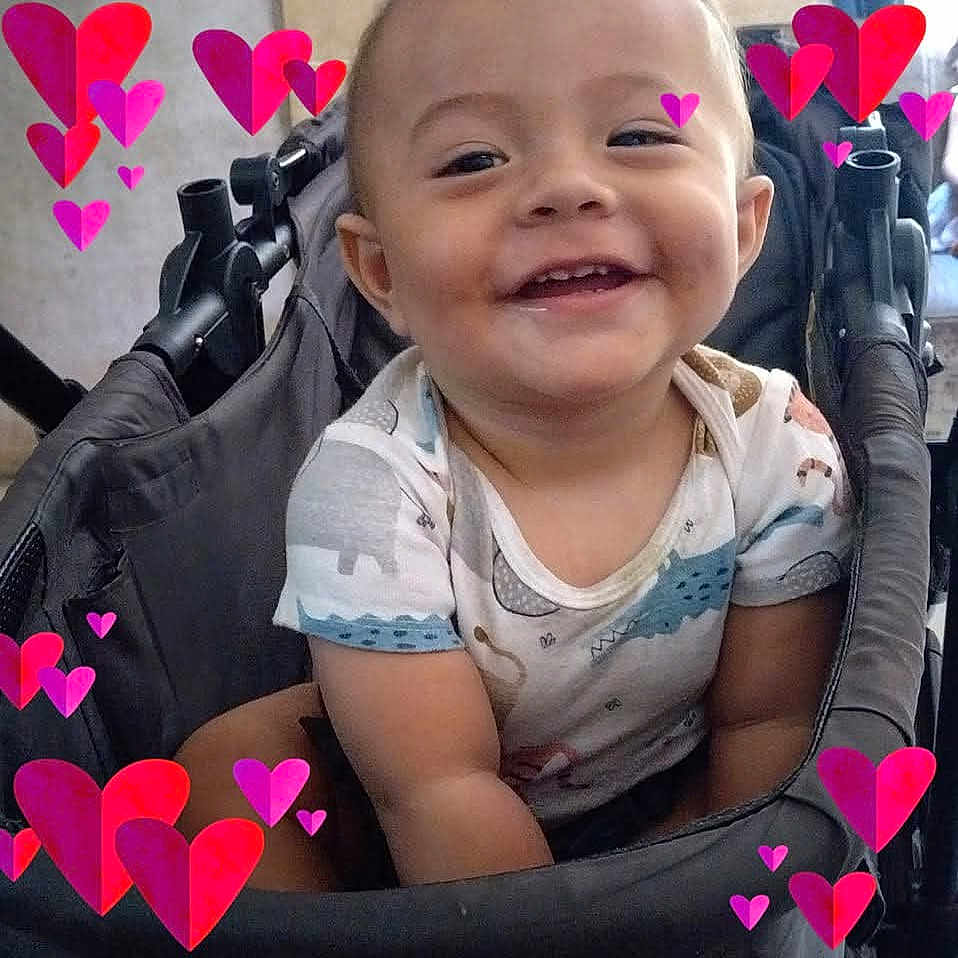 Perdo joined the competition — help win amazing prizes! baby, child, smiling, stroller, heart_graphics, cute, happy, infant, face, portrait, clothing, indoor, closeup, joyful, sitting, love, adorable, cute_expression, people, childhood