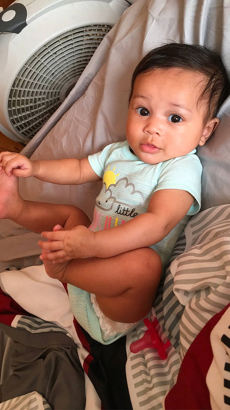 Madisynn is registered to the contest to win money with this photo: baby, baby_carriage, baby_products, cheek, child, finger, leg, person, product, sitting, skin, thumb, toddler