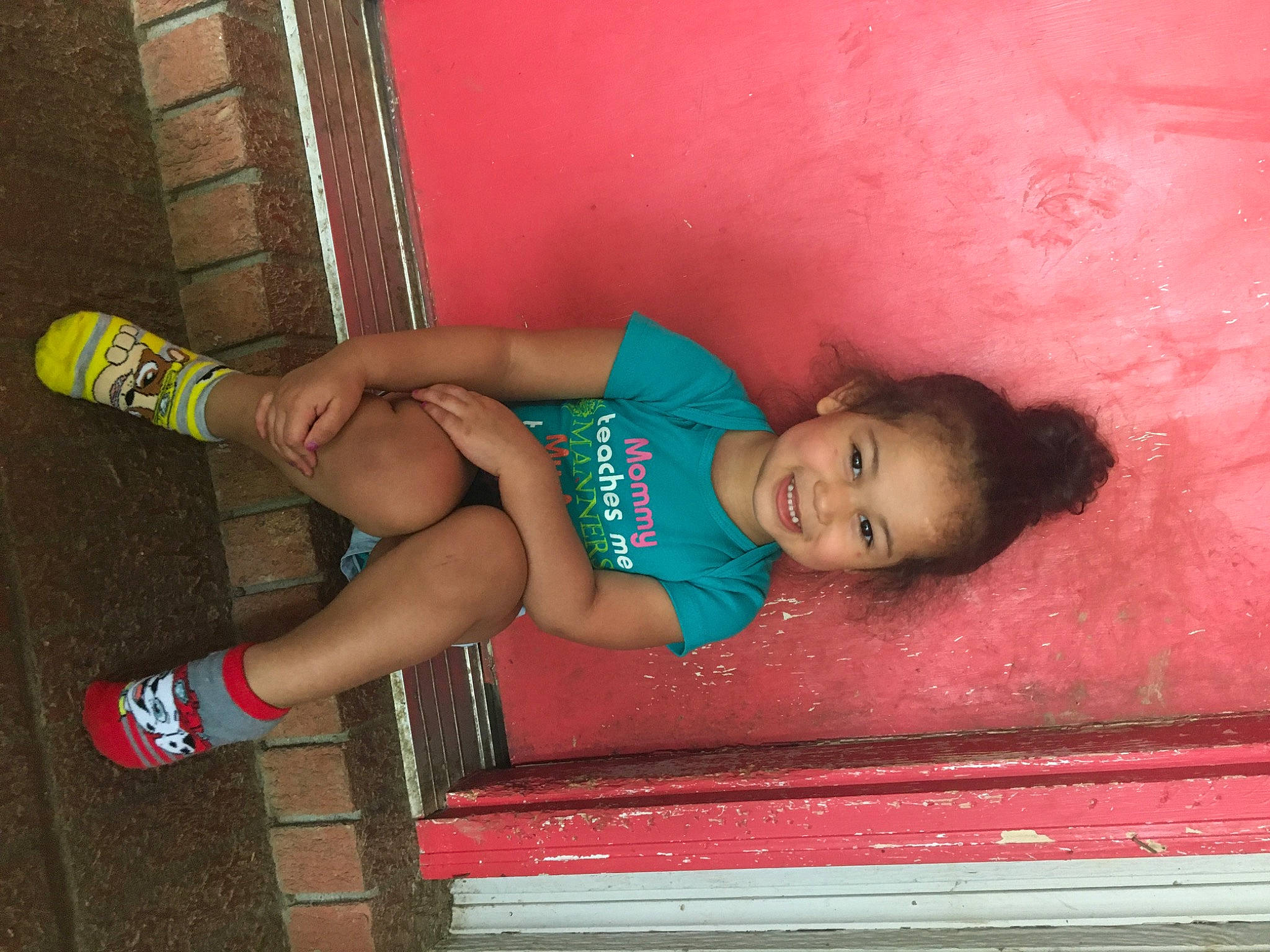Madisynn joined the competition — help win amazing prizes! abdomen, arm, calf, chest, child, elbow, foot, human_leg, joint, joy, knee, leg, magenta, person, red, shorts, sock, sportswear, thigh, trunk