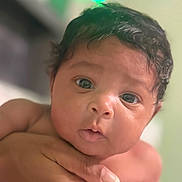 Sevynn joined the competition — help win amazing prizes! adult_hand, baby, blurred_background, child, close_up, eyes, face, family, hair, holding, indoor, infant, newborn, photography, portrait, shoulder, skin, soft_lighting, support, wide_eyed