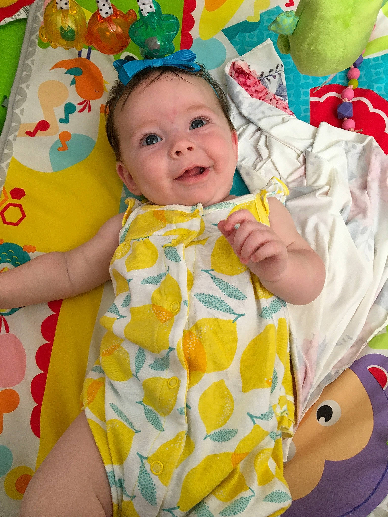 Genesis joined the competition — help win amazing prizes! baby, baby_products, baby_toddler_clothing, child, nap_mat, person, play, product, textile, toddler, yellow