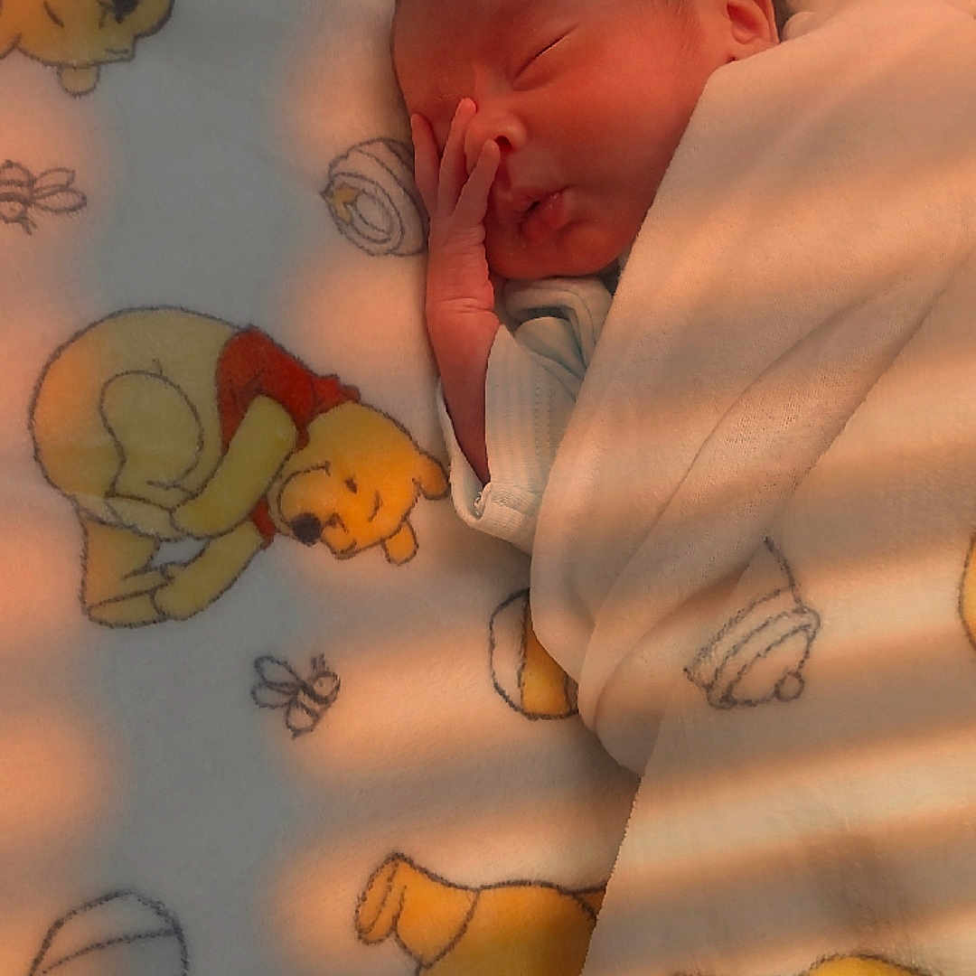 Daid joined the competition — help win amazing prizes! baby, bedtime, blanket, child, cozy, cute, indoors, infant, newborn, nursery, peaceful, portrait, resting, sleeping, soft_light, toddler, warm_light, winnie_the_pooh, wrapped, young_child