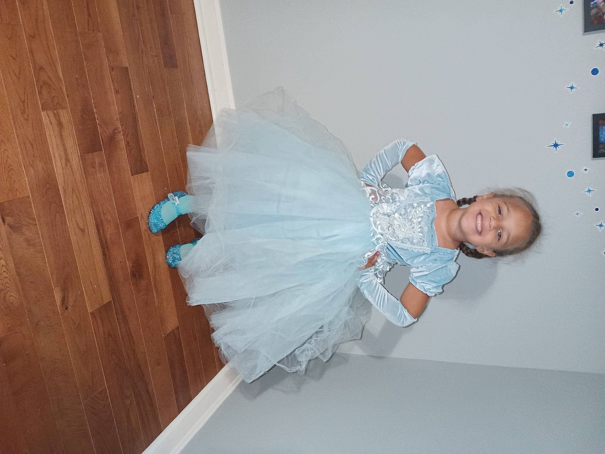 Destiny joined the competition — help win amazing prizes! angel, bridal_accessory, bridal_clothing, dress, electric_blue, event, fashion_accessory, fashion_design, flooring, formal_wear, gown, hardwood, haute_couture, headpiece, joy, peach, person, plaster, room, smile