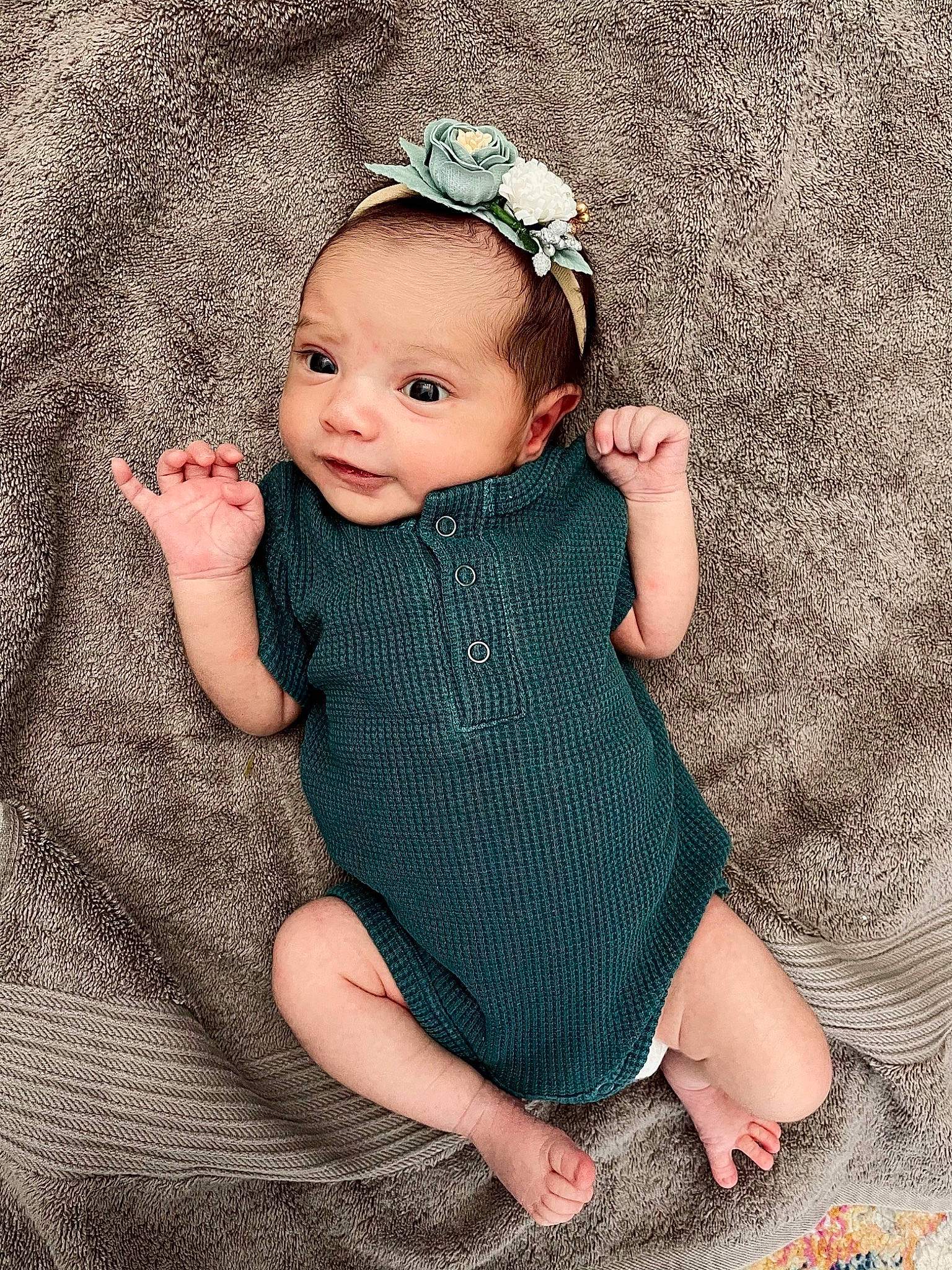 Melia joined the competition — help win amazing prizes! baby, baby_toddler_clothing, child, day_dress, dress, flash_photography, grass, hand, headband, headpiece, iris, jewellery, lip, pattern, person, pink, plant, skin, sleeve, textile