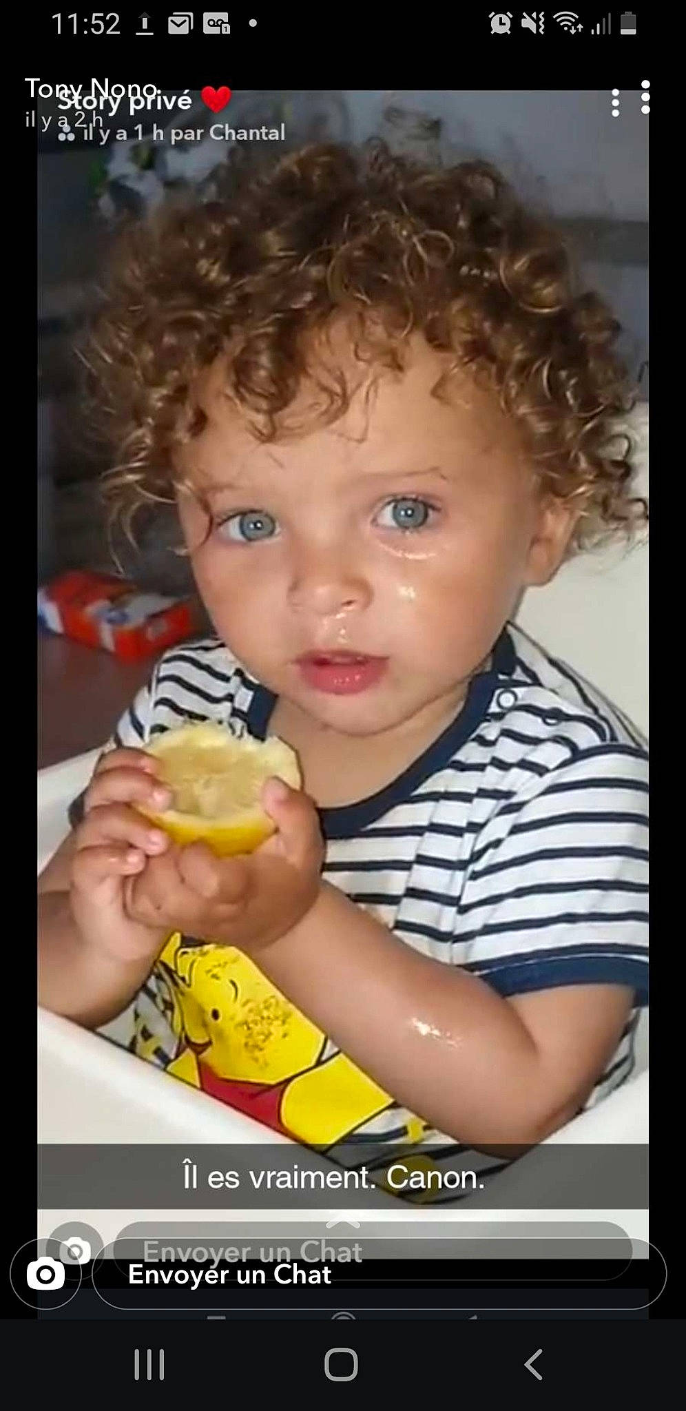 Deven a rejoint le concours — aidez-le/la à gagner de superbes lots ! baby, biting, cheek, child, cocktail, cuisine, finger, food, food_craving, fruit, fun, happy, junk_food, lip, mouth, nose, organ, person, ringlet, sweetness