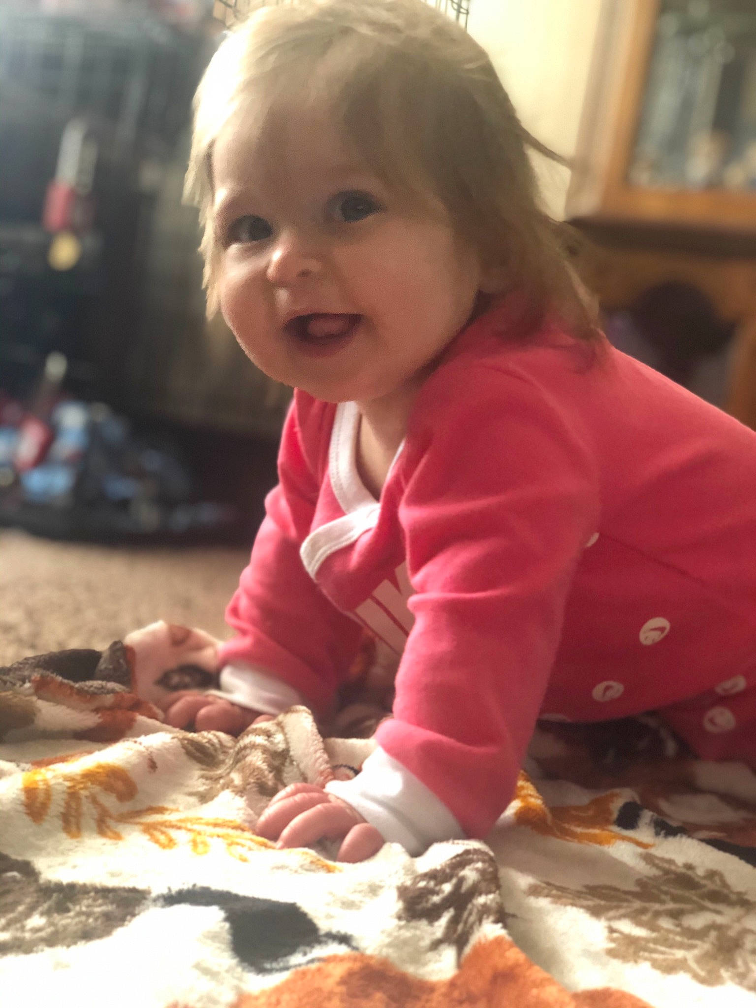 Leena joined the competition — help win amazing prizes! baby, cheek, child, eating, face, food, meal, person, play, smile, toddler